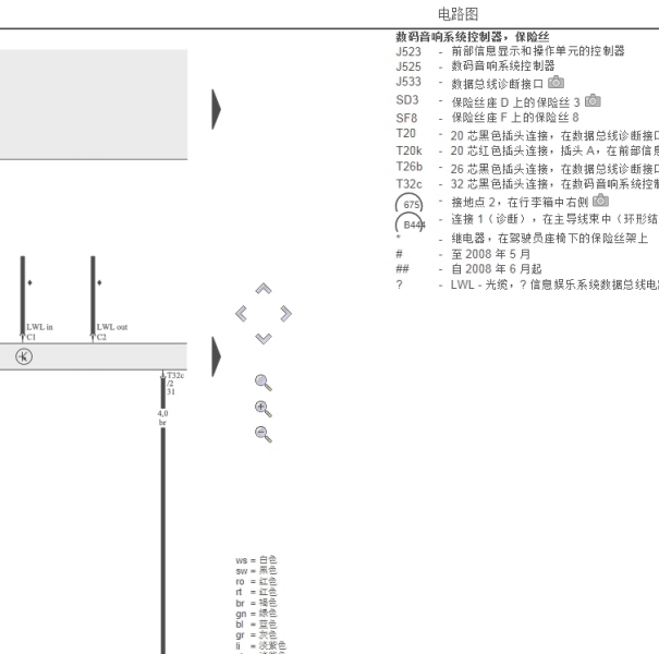 2011年奥迪Q7 音响系统电路图