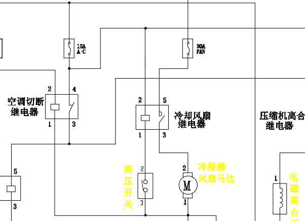 2007年金杯阁瑞斯冷却风扇电路图