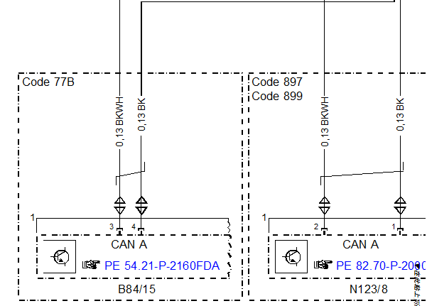 2020年奔驰EQC350网络通讯电路图
