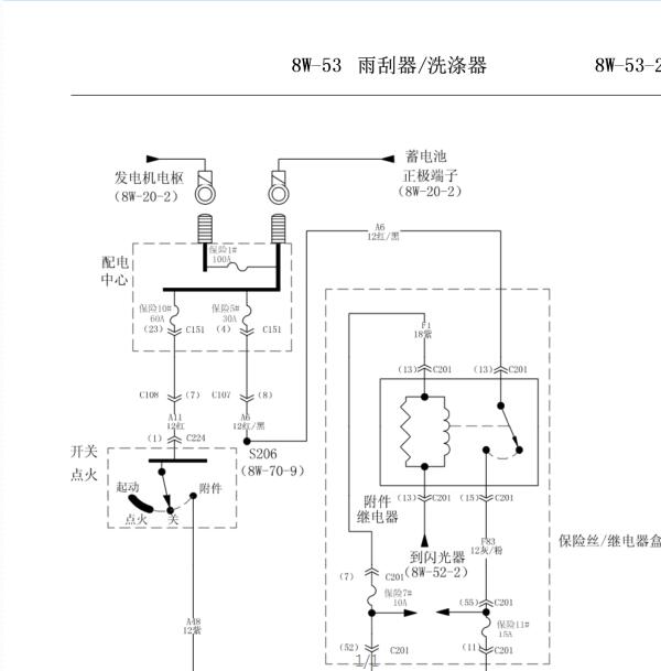 2015年北京勇士雨刮电路图