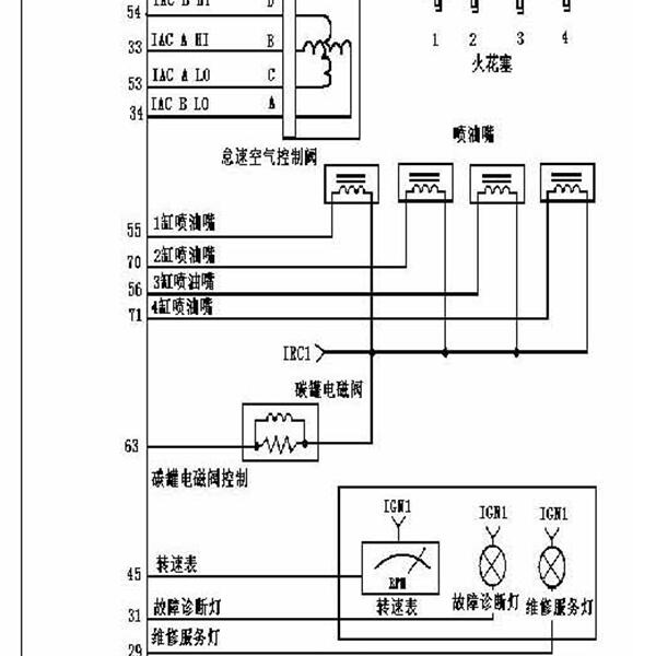2006年金杯海狮发动机喷油电路图