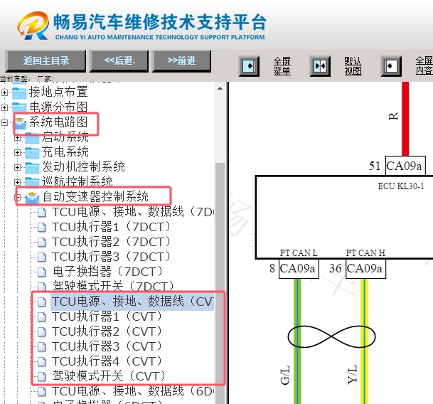 2020年吉利帝豪GS变速箱电路图