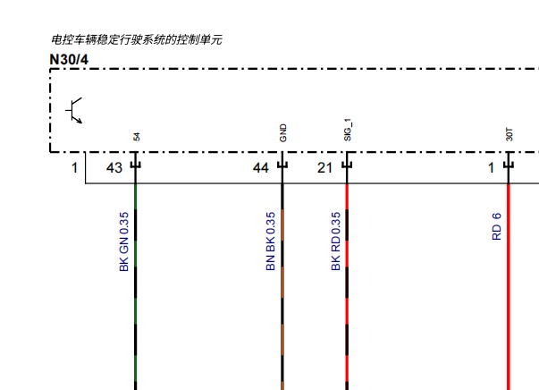 2017年奔驰GLC260 ABS电路图资料
