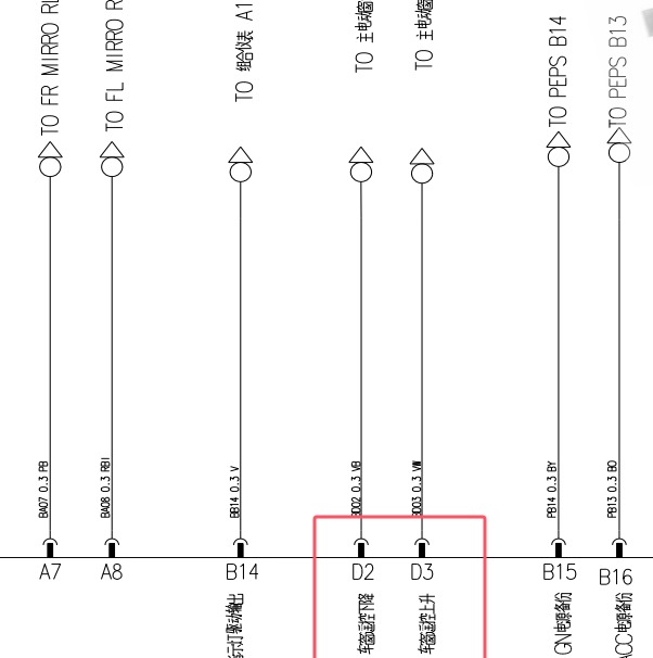 2018-2019年长安欧尚X70A车窗电路图