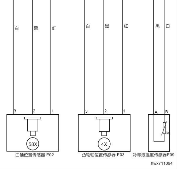 2018年福田拓陆者凸轮轴位置传感器电路图