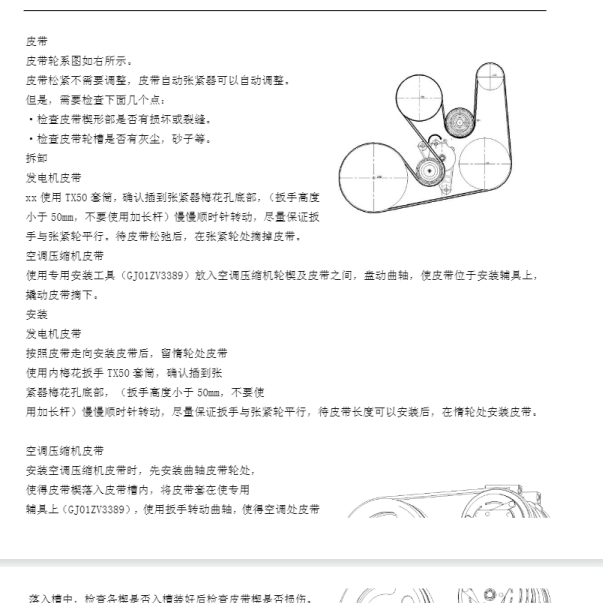2023年东风御风发电机皮带资料