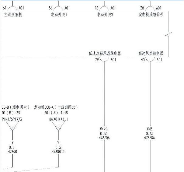2017年比亚迪宋MAX风扇电路图