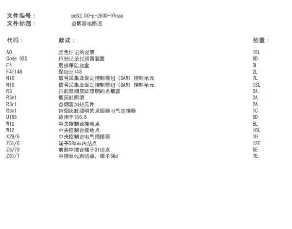 2013年奔驰GL500 点烟器电路图