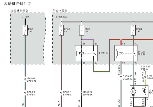 2018年金杯小海狮X30发动机电路图