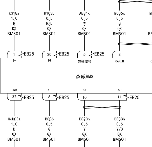 2024年合众汽车哪吒X 电池包电路图
