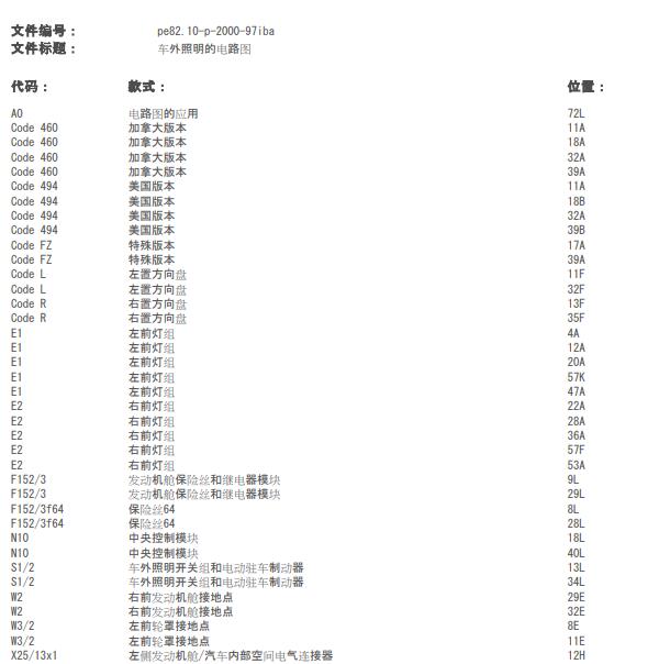 2021年奔驰A180灯光电路图