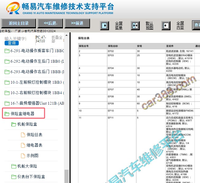2024年极氪001保险丝继电器资料