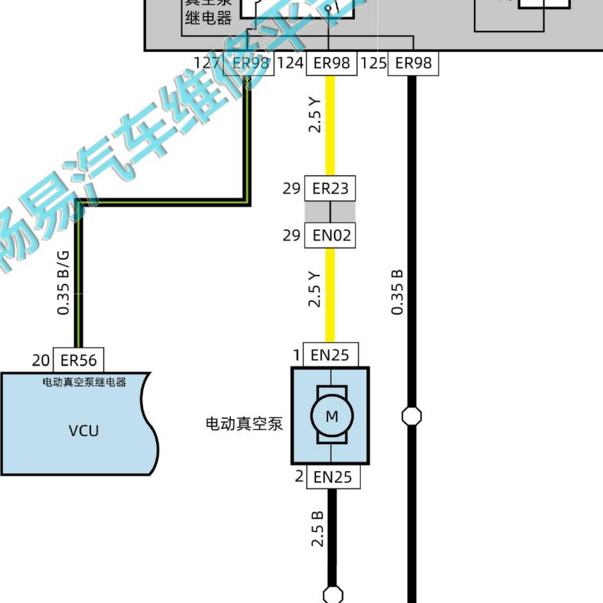 2021-2022年威马E.5刹车真空泵电路图