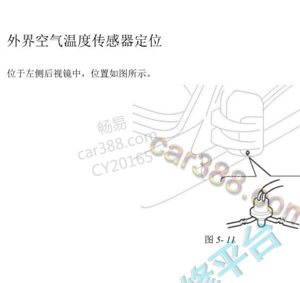 2019年依维柯欧胜车外温度传感器位置