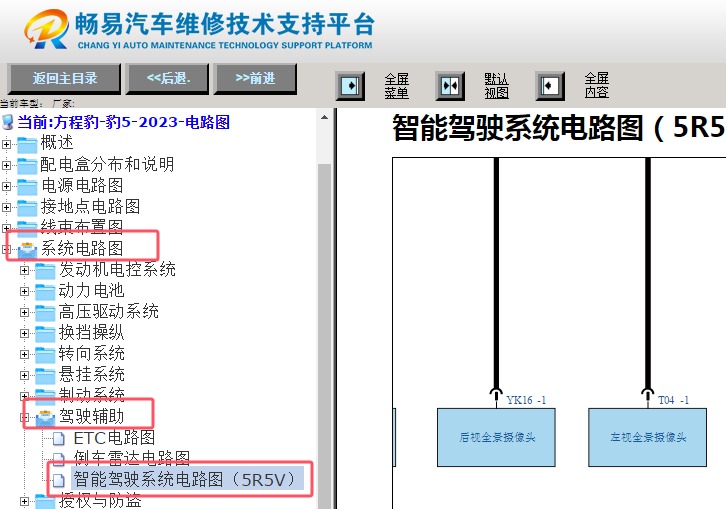 2023-2024年方程豹 豹5 全景影像电路图