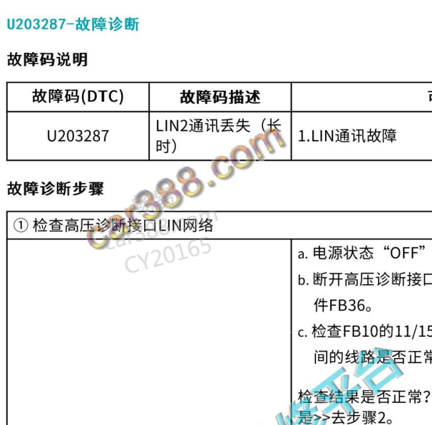 2022年广汽Aion S U203287故障码资料