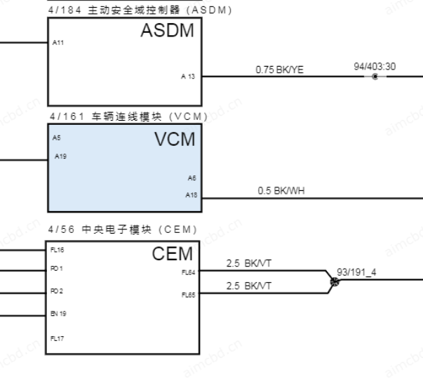 2021年沃尔沃S90 PHEV VCM模块位置和电路图