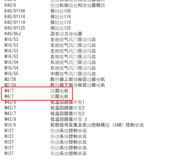 2014年奔驰S320L 风扇电路图