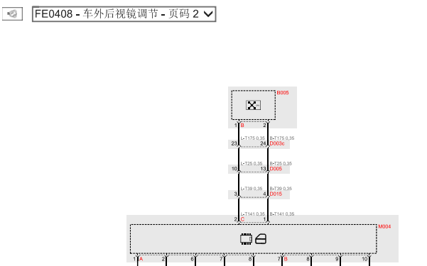 2014-2017年玛莎拉蒂总裁车外后视镜电路图