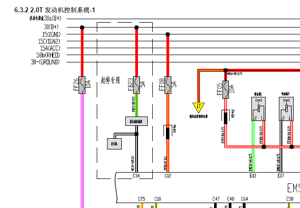 三菱4G63S4T发动机电路图资料