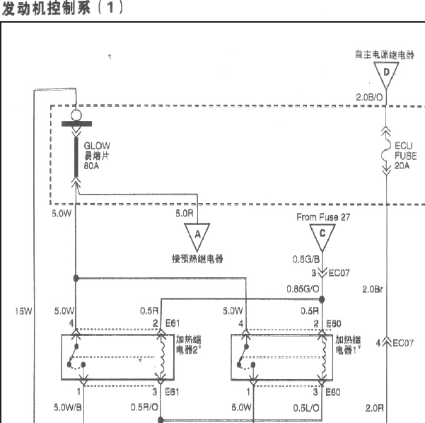 2018年江淮瑞风发动机电路图