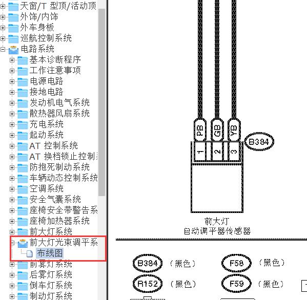 2008年斯巴鲁森林人大灯高度传感器电路图