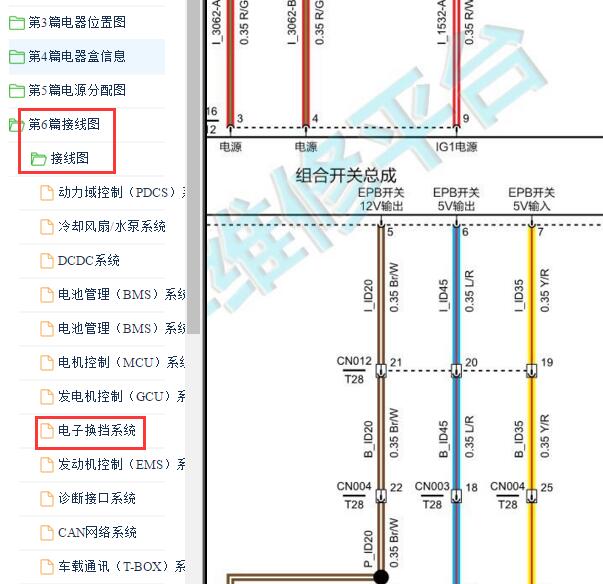 2022年哪吒S 组合开关电路图