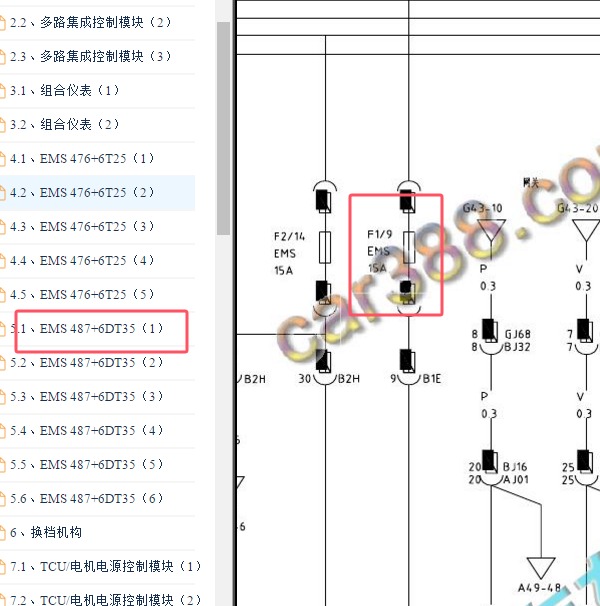 2014-2015年比亚迪S7 F1/9保险电路图