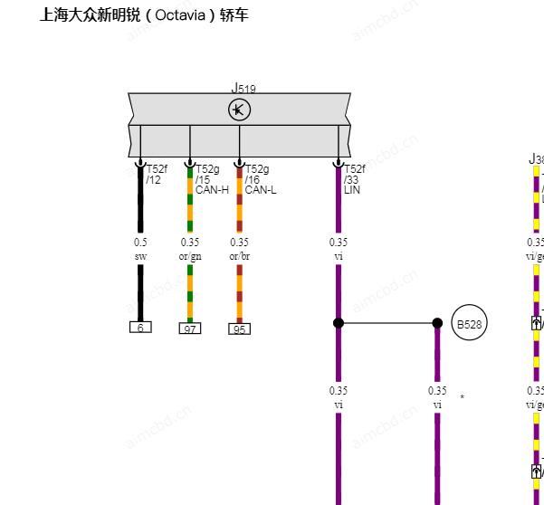 2014年斯柯达明锐车载电网电路图