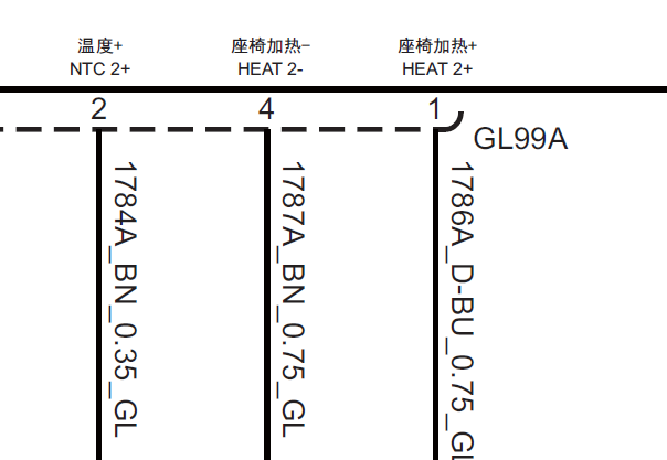 2021年上汽大通G20座椅加热电路图资料