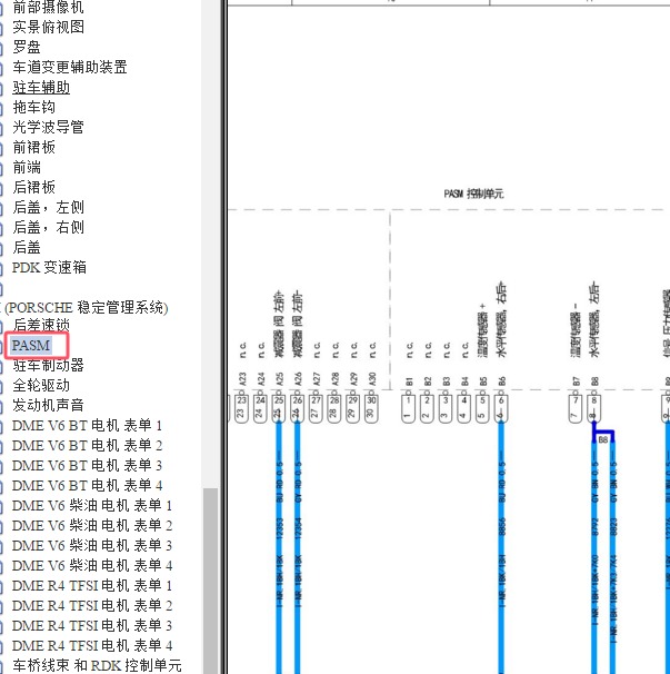 2015-2016年保时捷Macan水平高度控制电路图