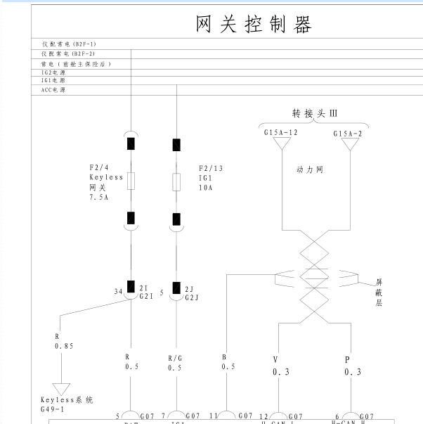 2015年比亚迪速锐网络通讯电路图