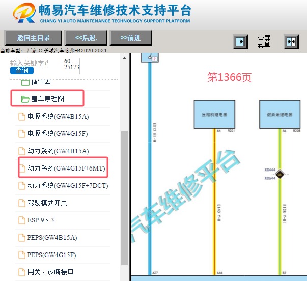 2020-2021年长城哈弗H4 压缩机相关电路图