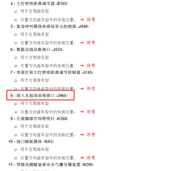 2019年大众途欢J965位置