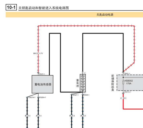 2013年传祺GS5无钥匙启动电路图