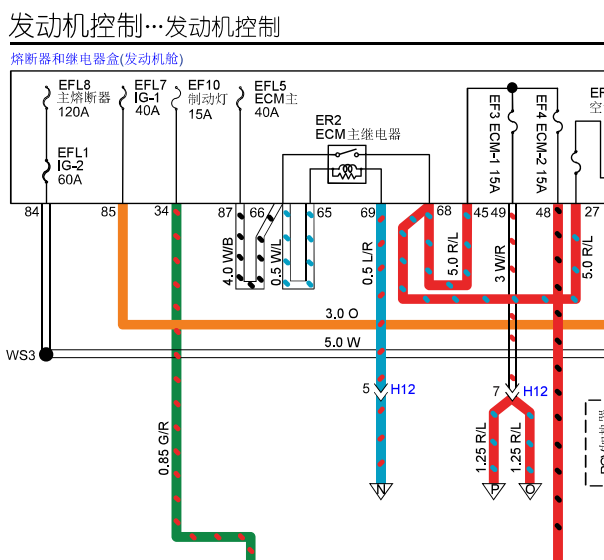 五十铃4JB1发动机电路图