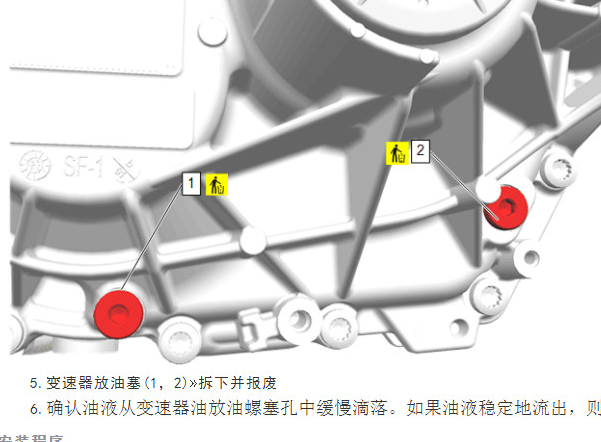 2025年别克E5变速箱放油和加油口位置