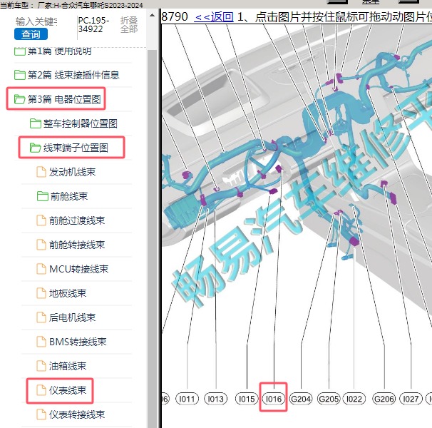 2023-2024年合众汽车-哪吒S 电子换挡系统模块位置