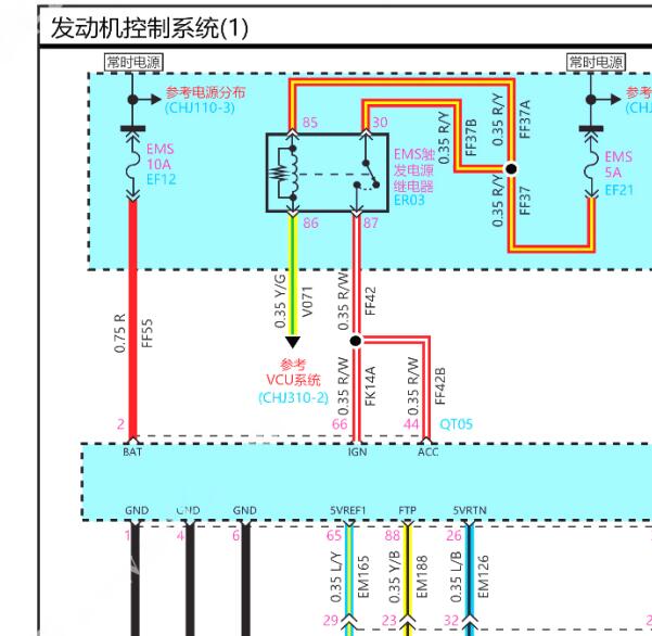 2022年理想L9发动机电路图