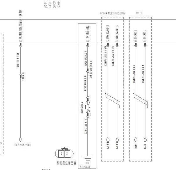 2023年长安欧尚Z6制动液位传感器电路图