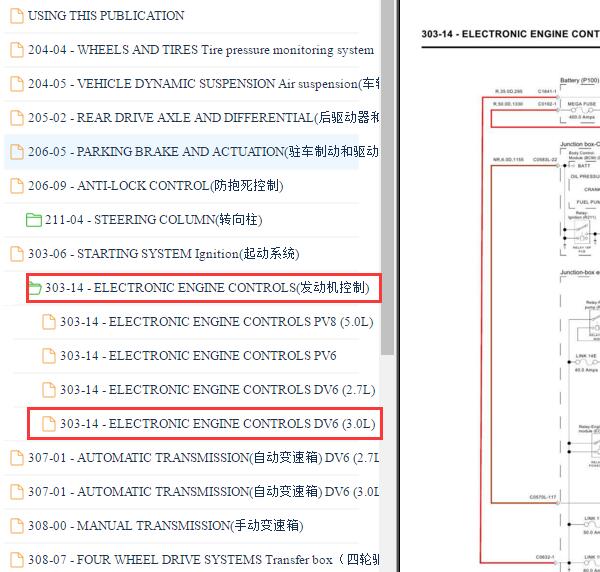 2011年路虎发现发动机电路图