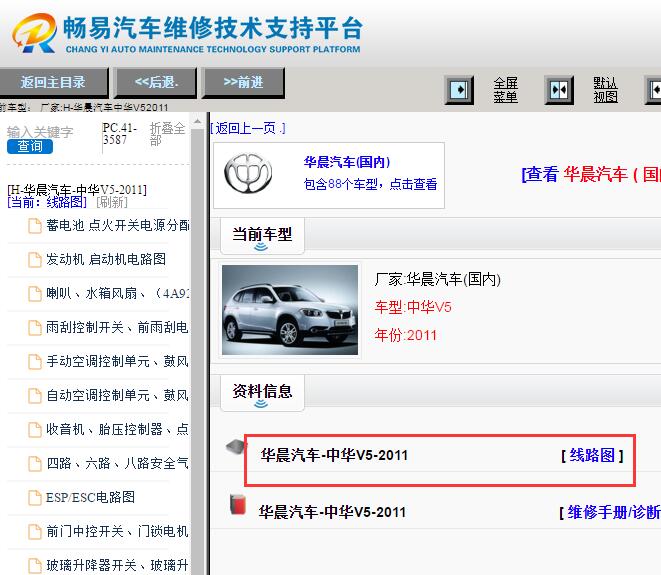 2011年华晨中华V5电路图