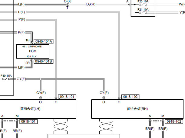 2022年马自达3昂克赛拉灯光电路图