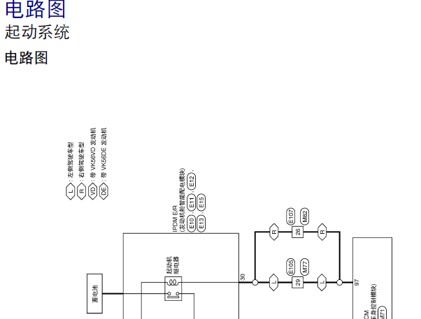 2016年日产途乐起动机电路图资料