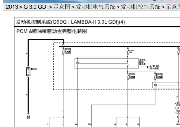2013年现代格锐发动机电路图资料