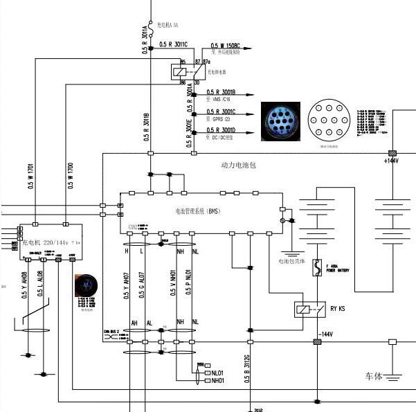 2017年知豆D2电池管理电路图