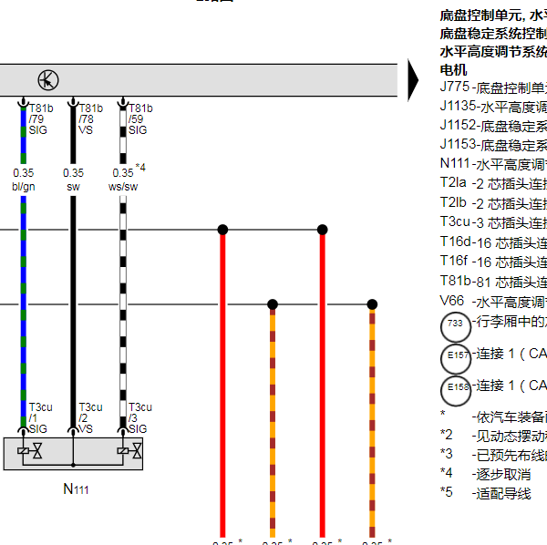 2020年奥迪A8 空气泵电路图