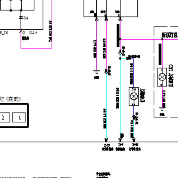 2021年欧尚X5照明系统电路图