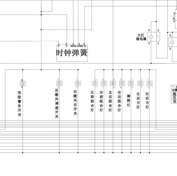 2018年金杯快运灯光电路图
