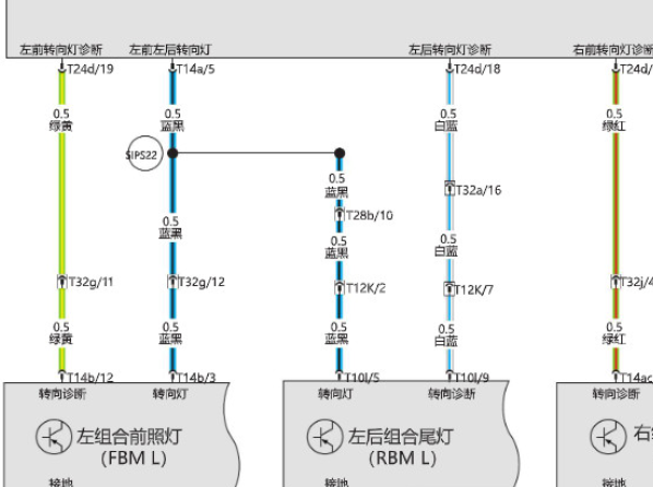 2024年北京汽车BJ40转向灯电路图资料